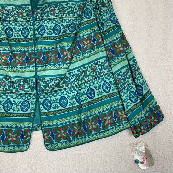 Adrianna Papell Women's Skirt Suits Silk Green Floral  Plus Size 24 - Picture 6 of 16